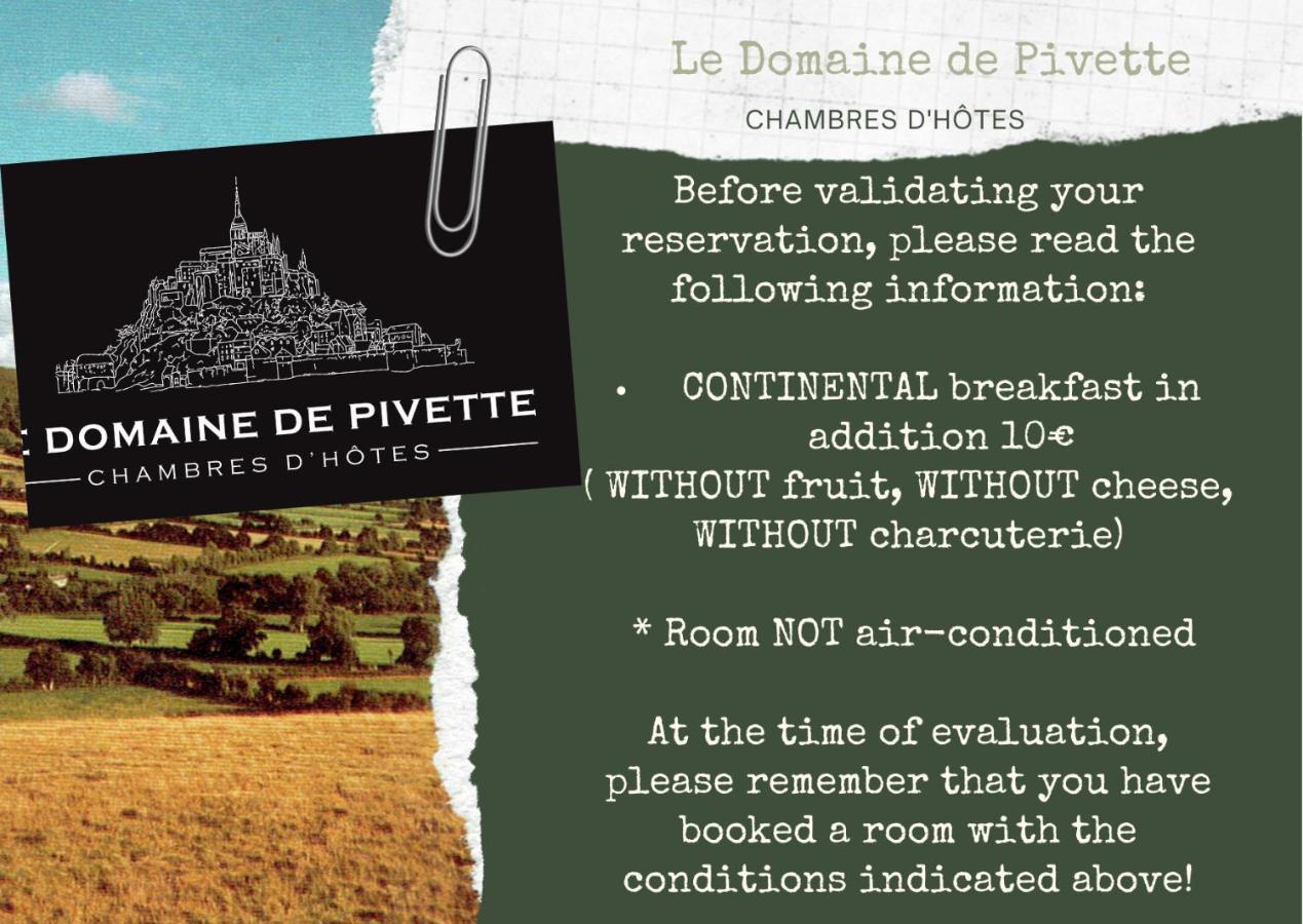 Le Domaine De Pivette Bed & Breakfast Avranches Eksteriør bilde
